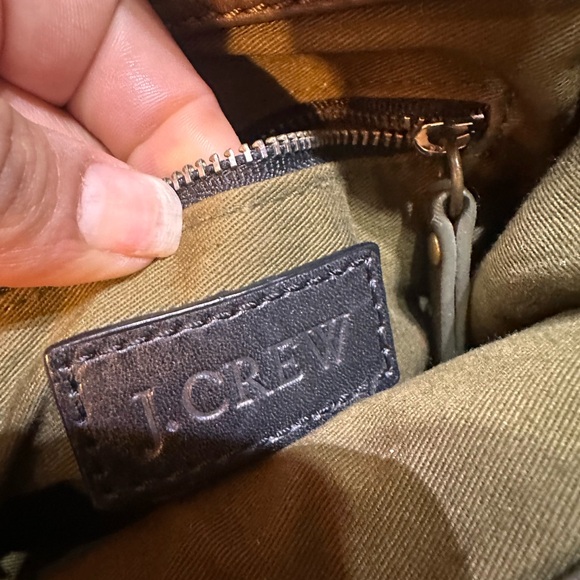 JCREW Designer Dark Green Leather Turnlock Crossbody Bag - Picture 7 of 8